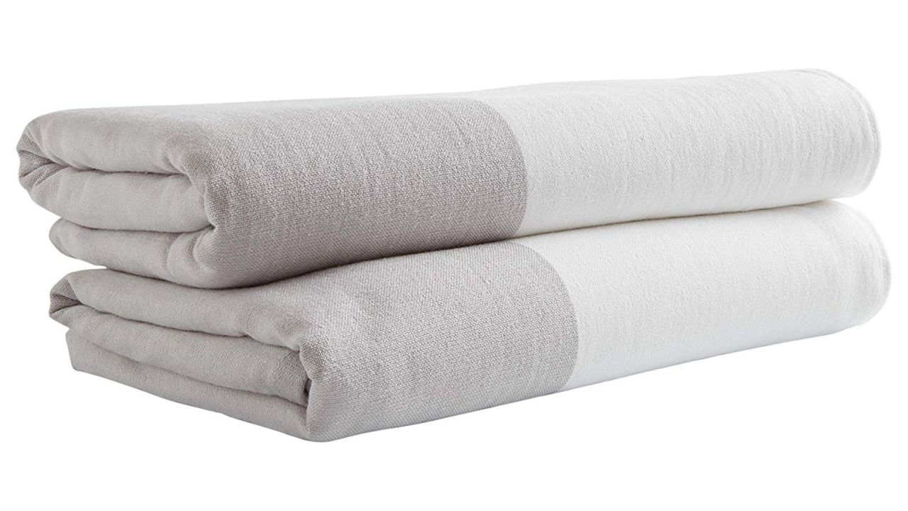 <strong>Rivet Contemporary Striped Cotton Bath Towels ($29.70, originally $46.99; </strong><a href="https://amzn.to/2TPaKlH" target="_blank" target="_blank"><strong>amazon.com</strong></a><strong>) </strong>