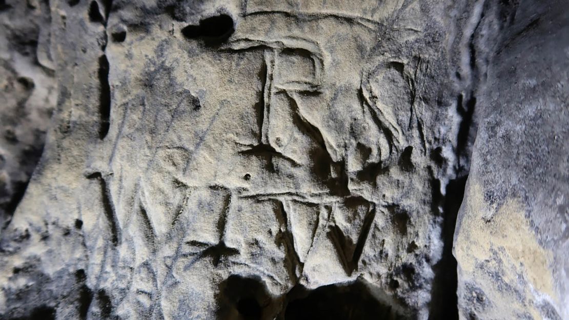 The protective marks were carved by superstitious locals hoping for protection. 