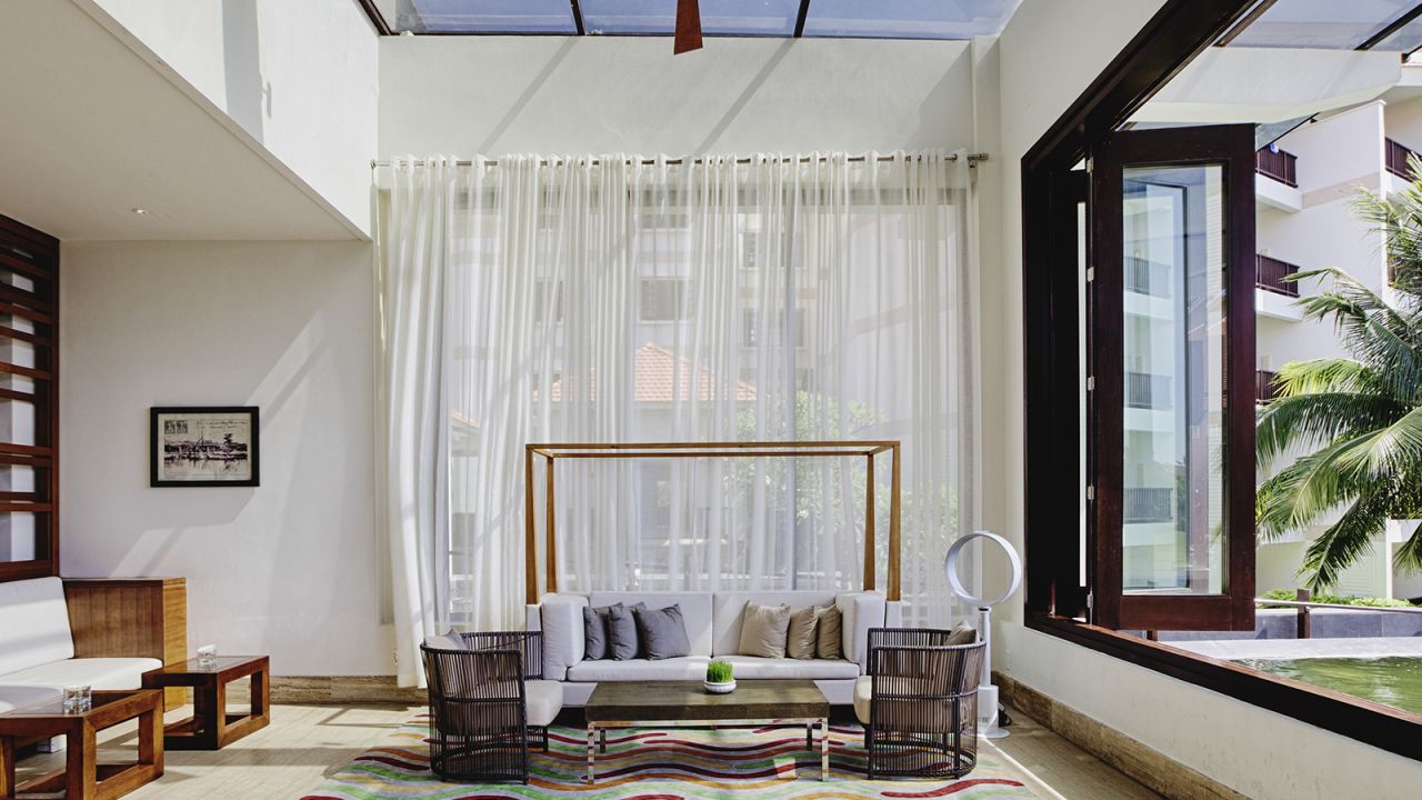 <strong>Pullman Danang Beach Resort: </strong>This freshly renovated property boasts lots of wood and local accents, such as Vietnamese textiles, art and ceramics.
