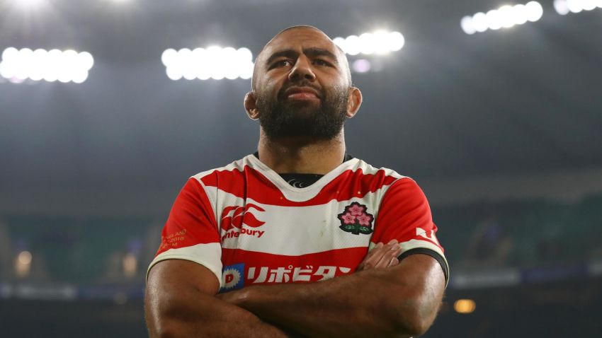 LONDON, ENGLAND - NOVEMBER 17: Michael Leitch of Japan looks on after the Quilter International match between England and Japan at Twickenham Stadium on November 17, 2018 in London, United Kingdom. (Photo by Clive Rose/Getty Images)