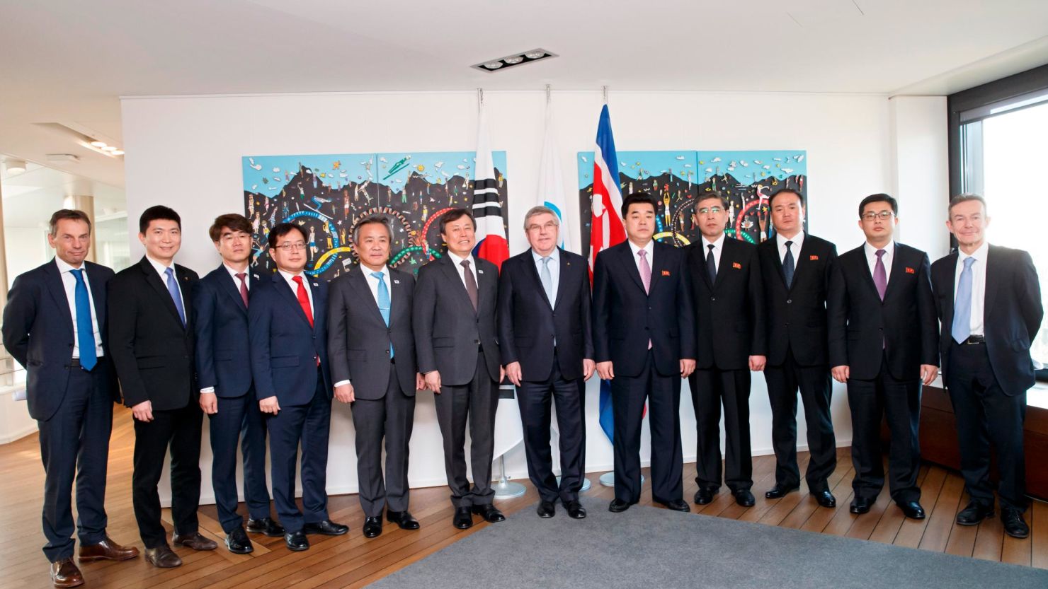 Discussions on the prospect of North and South Korea co-host the 2032 Summer Olympics were held in Switzerland Friday.