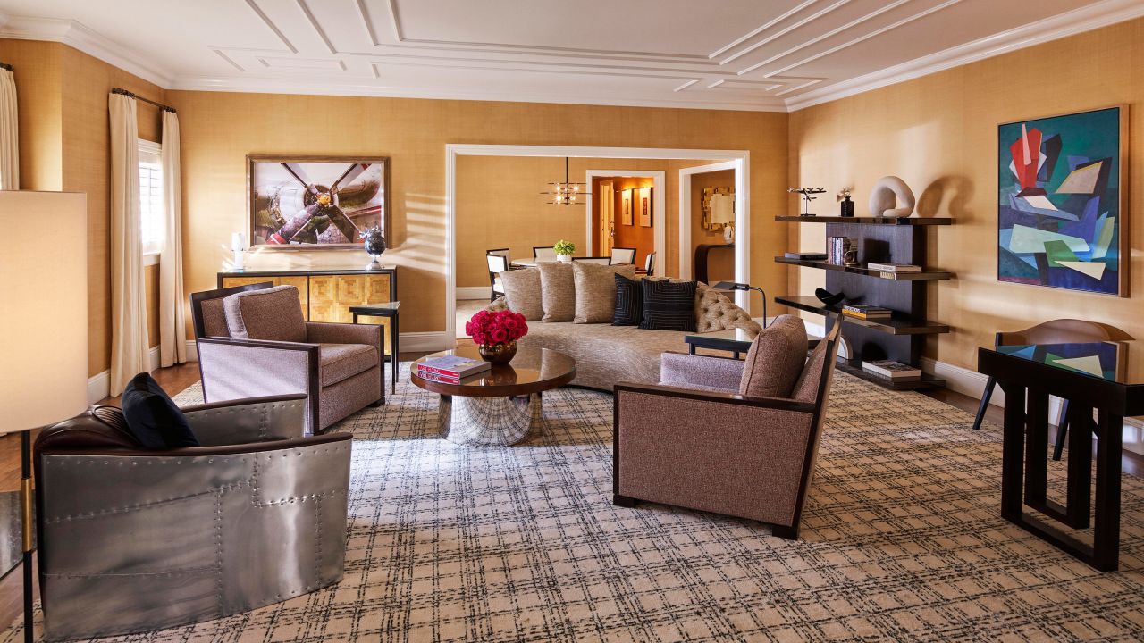 The Howard Hughes bungalow has a masculine vibe.