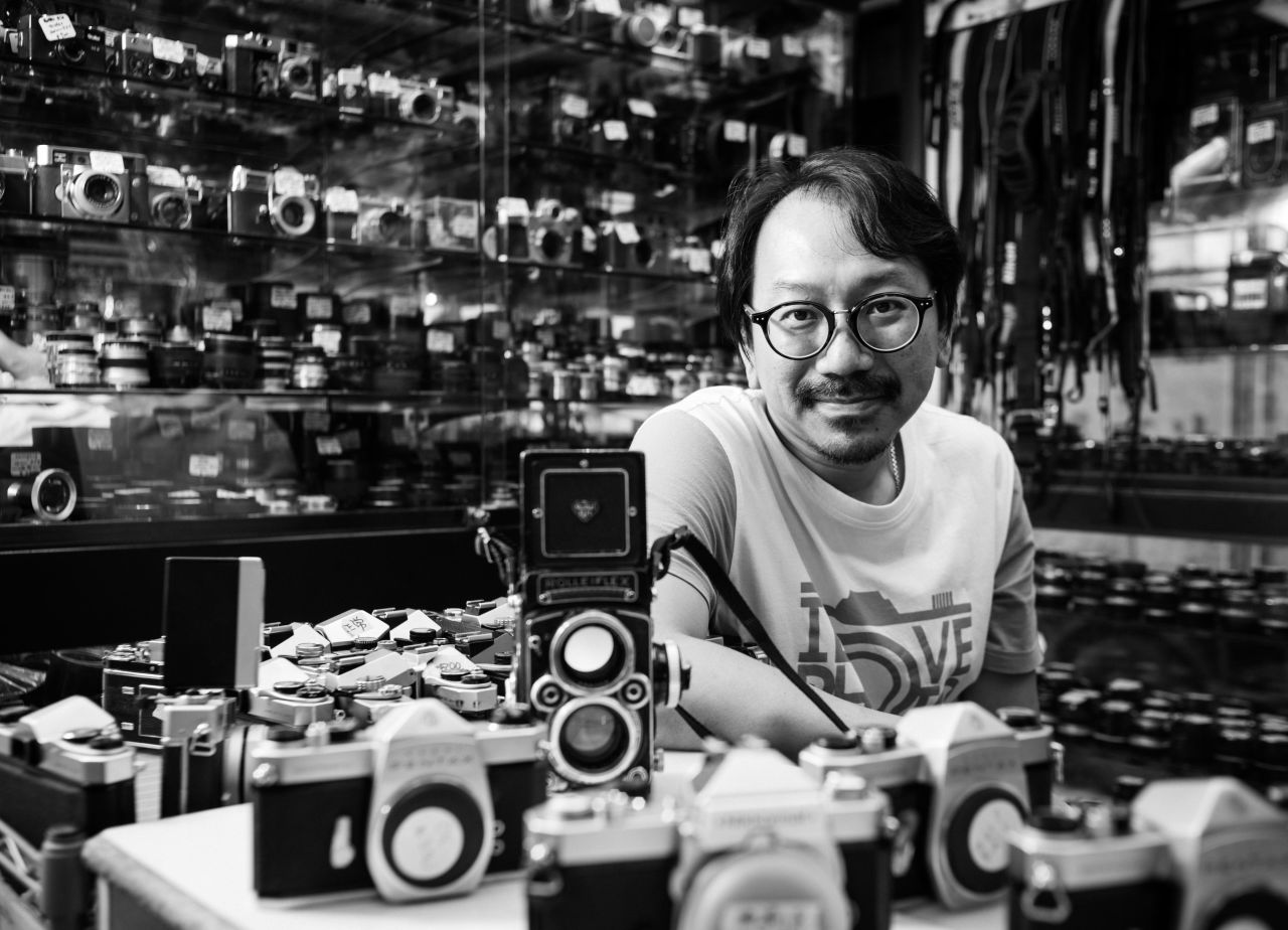 Lo Sai Keung's store, Sunrise Professional Photofinishing, is packed with new and second-hand cameras, some of which date as far back as the 1930s.