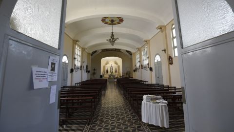The church in Progreso where Emiliano Sala's funeral took place.