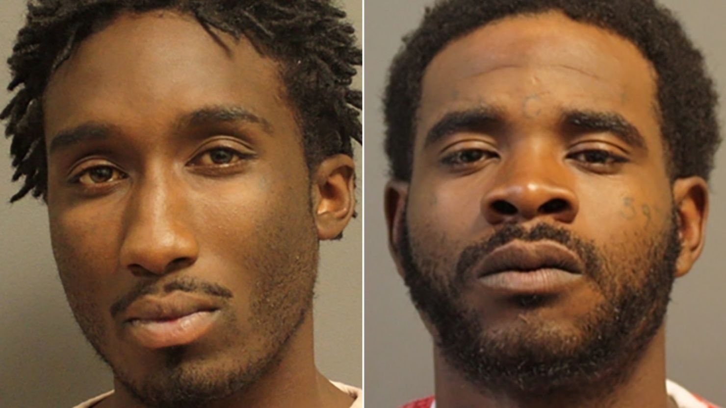 The two inmate escapees were identified as  Carlos Sibley, 26, (left)   and Donaven Harris, 29. 