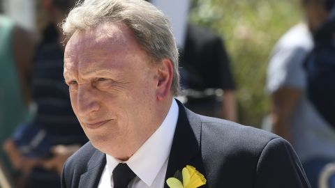 Cardiff City Manager Neil Warnock was in attendance at the funeral.