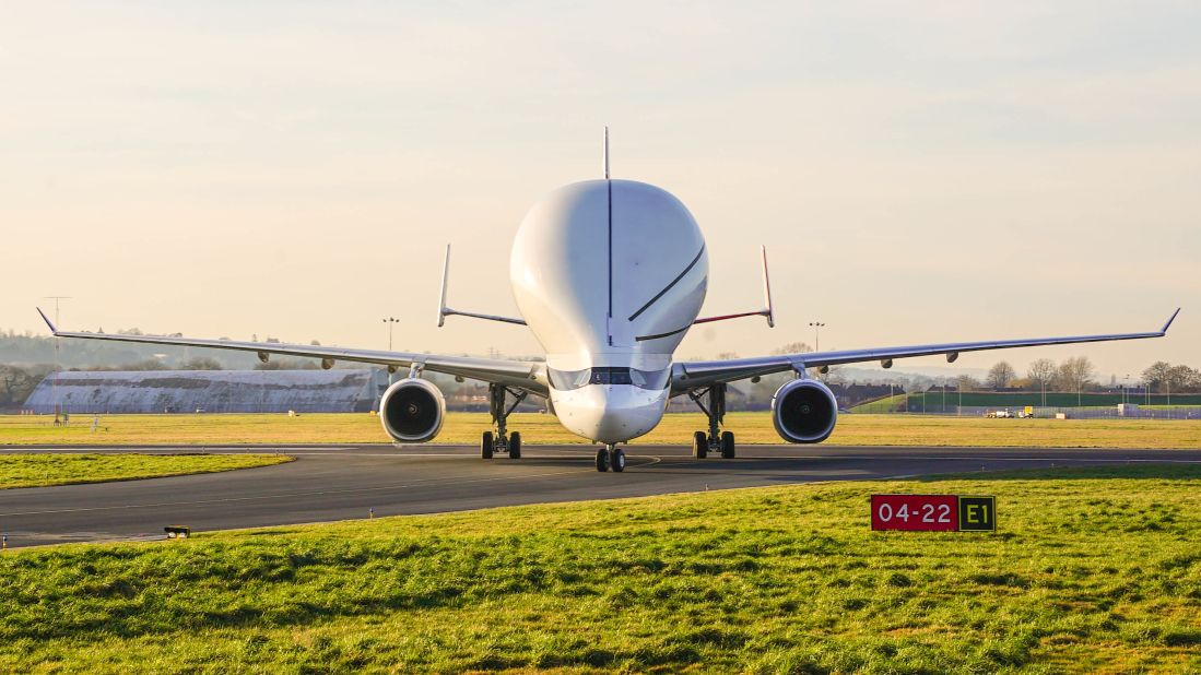 <strong>Cargo plane:</strong> Airbus uses the oddly-shaped plane to fly its aircraft components between European production sites and its final assembly lines in Toulouse, Hamburg and Tianjin. 