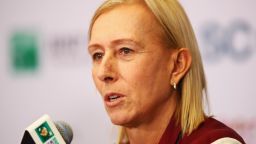 SINGAPORE, SINGAPORE - OCTOBER 29:  WTA Legend Ambassador Martina Navratilova of the United States attends a press conference during day 7 of the BNP Paribas WTA Finals Singapore at Singapore Sports Hub on October 29, 2016 in Singapore.  (Photo by Clive Brunskill/Getty Images)
