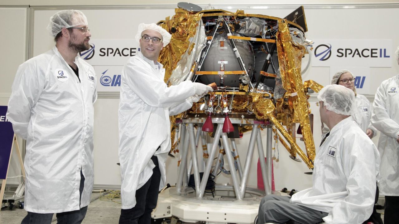The spacecraft, called "Beresheet," weighs 1,300 pounds and stands approximately five feet tall.