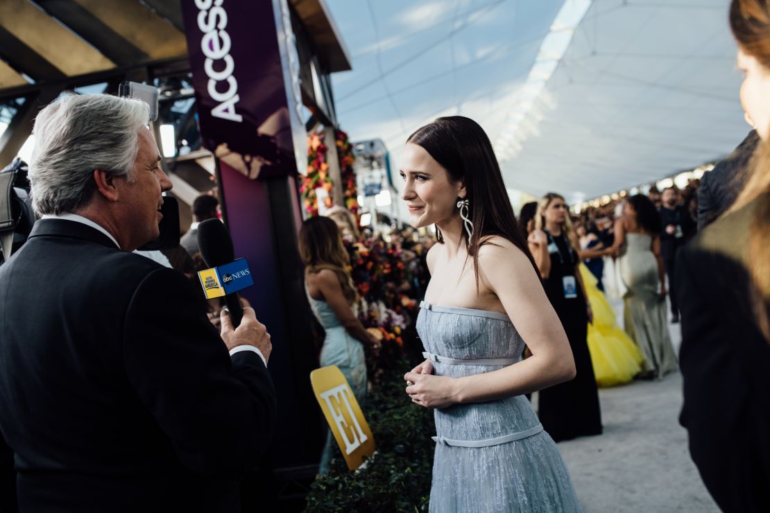 Jill and Jordan client Rachel Brosnahan wore Dior to the Screen Actors Guild Awards in January 2019. 