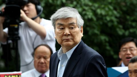 Korean Air chairman and CEO Cho Yang-Ho arrives at the Seoul southern district court on July 5, 2018 in Seoul, South Korea.