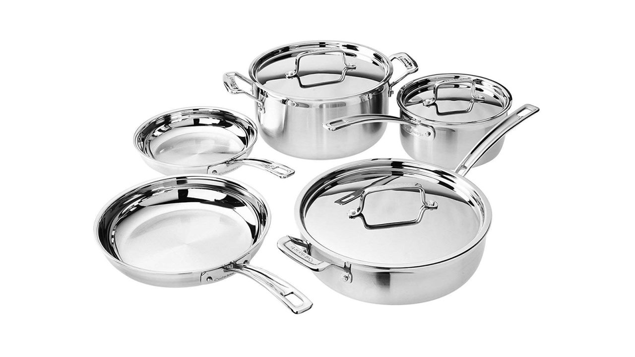 <strong>Cuisinart Multiclad Pro Cookware Set (8-Piece) ($129.99, originally $200.00; </strong><a href="https://amzn.to/2DP5eIV" target="_blank" target="_blank"><strong>amazon.com</strong></a><strong>)</strong>