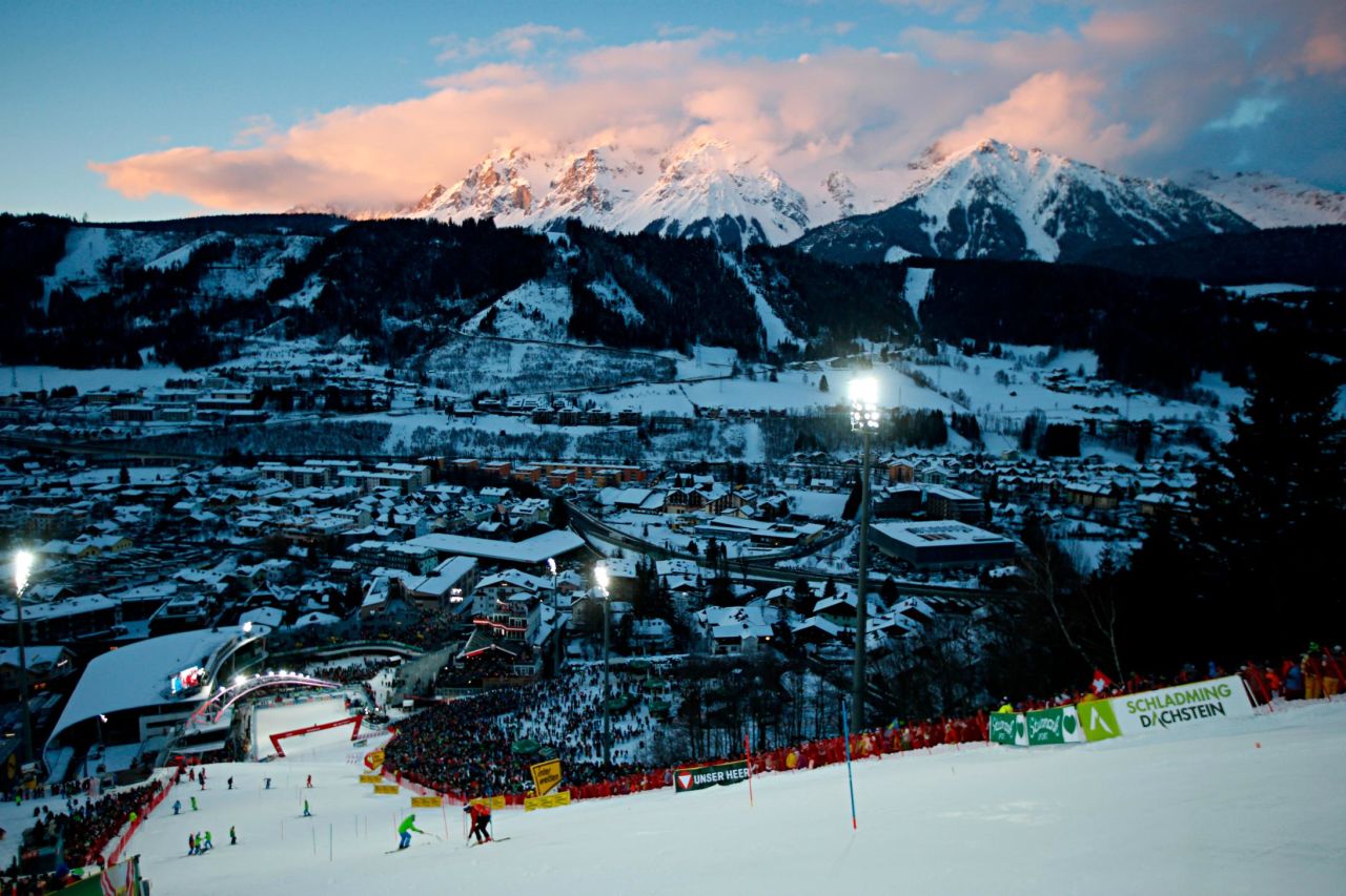 One of the World Cup circuit's most celebrated events is the  night slalom in Schladming, Austria. Thousands of ski racing fans line the slope to watch the world's best compete under floodlights. Local hero Marcel Hirscher triumphed again this year.
