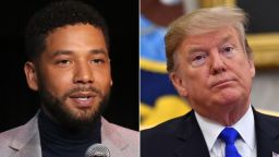 Jussie Smollette and President Donal Trump 