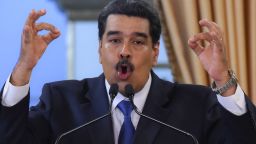 Venezuelan President Nicolas Maduro delivers a speech in Caracas on February 8, 2018. -