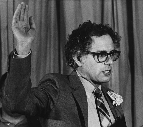 Sanders takes the oath of office to become the mayor of Burlington, Vermont, in 1981. He ran as an independent and won the race by 10 votes.