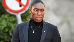 TOPSHOT - South African 800 meters Olympic champion Caster Semenya arrives for a landmark hearing at the Court of Arbitration (CAS) in Lausanne on February 18, 2019. - Semenya will challenge a proposed rule by the International Athletics Federation (IAAF) aiming to restrict testosterone levels in female runners. (Photo by Harold CUNNINGHAM / AFP)        (Photo credit should read HAROLD CUNNINGHAM/AFP/Getty Images)