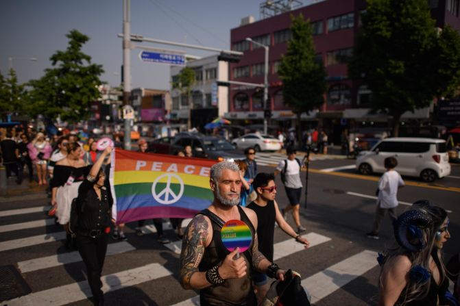 He is also the founder of the <a  target="_blank" target="_blank">Seoul Drag Parade</a>, an annual event that hopes to "encourage both queer and non-queer people to use drag to find their identity (and) express their true feelings, thoughts and style," according to its website.