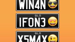 Personalized Plates Queensland is offering drivers the chance to add emojis to license plates