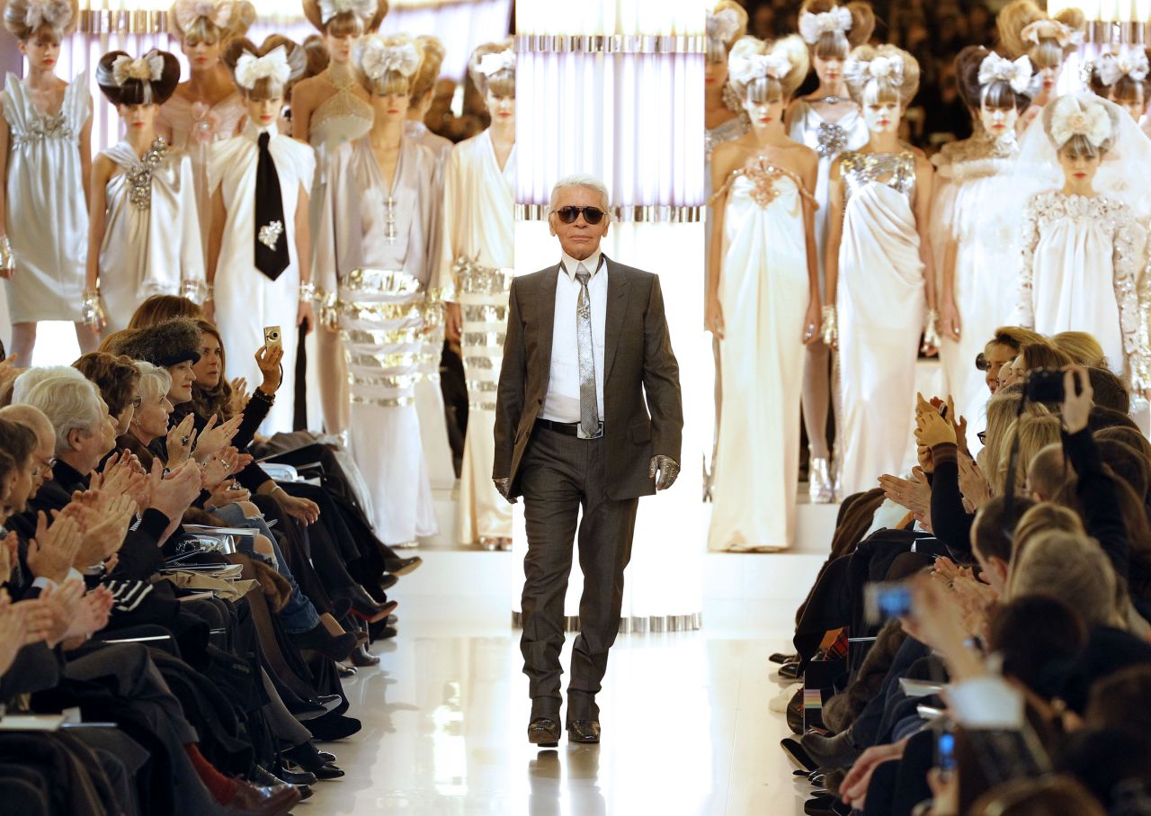 Karl Lagerfeld, the fashion visionary and creative director of Chanel, has died, the company told CNN Tuesday. <br /><br />Here, Lagerfeld greets the public after the Chanel Spring-Summer haute couture collection show in Paris, in January 2010.