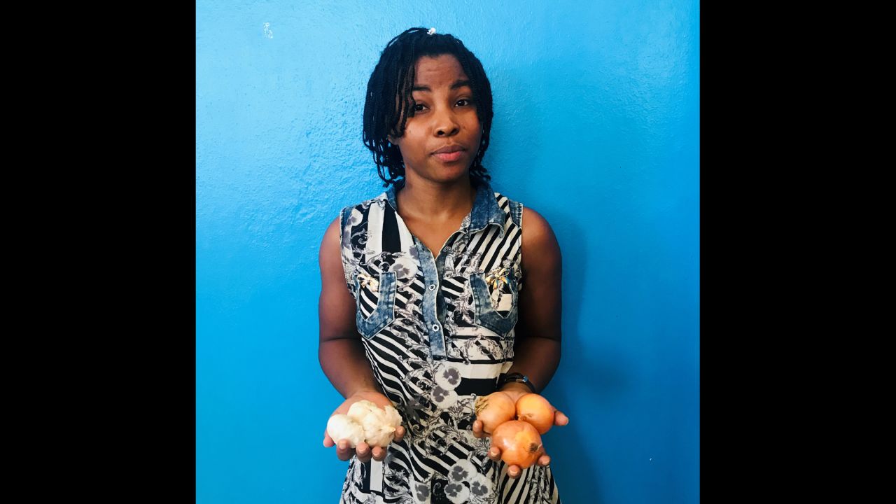 "In my neighborhood I can't find anything to buy, even with a little money. Everyone across the country is in long lines to buy something to eat. To save water I can't allow myself to shower every day," Dieulynda Maxillien wrote.