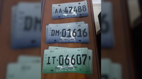 The detainees were allegedly also found in posession of multiple license plates.
