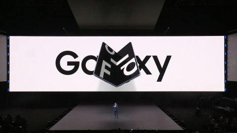 The Galaxy Fold smartphone opens up into a tablet