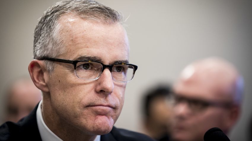 WASHINGTON, DC - JUNE 21:  Acting FBI Director Andrew McCabe testifies before a House Appropriations subcommittee meeting on the FBI's budget requests for FY2018 on June 21, 2017 in Washington, DC. (Photo by Pete Marovich/Getty Images)