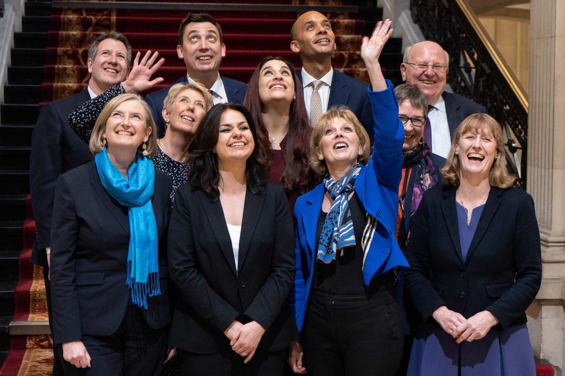 Members of the now 11-strong Independent Group after a press conference in central London.