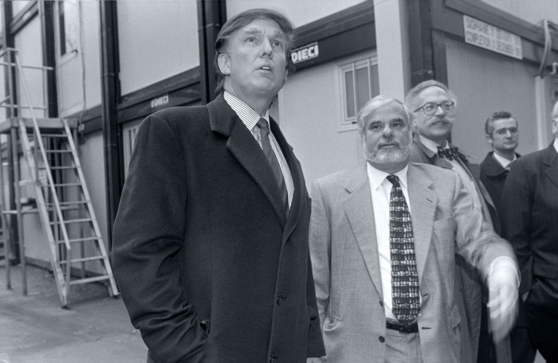 Trump (left) is accompanied in Moscow by the real estate mogul Bennett LeBow (second from left).