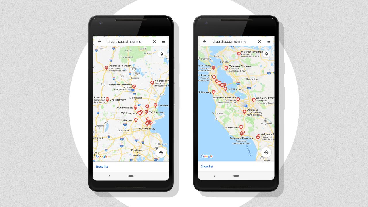 Google Maps will show users where to discard medications. 