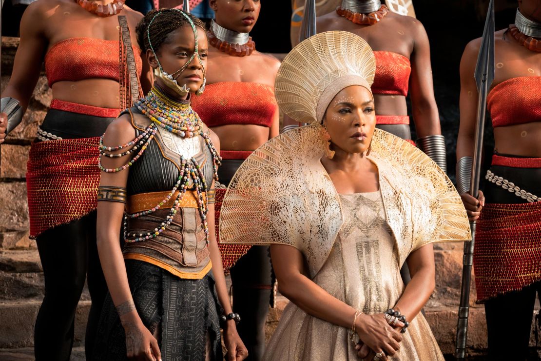 The 3D-printed crown worn by Queen Ramonda (Angela Bassett) was based on a Zulu married woman's hat. 