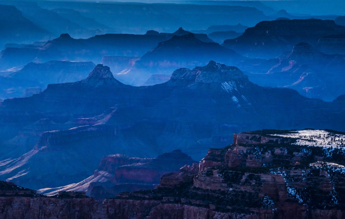The canyon takes on a different beauty at night.