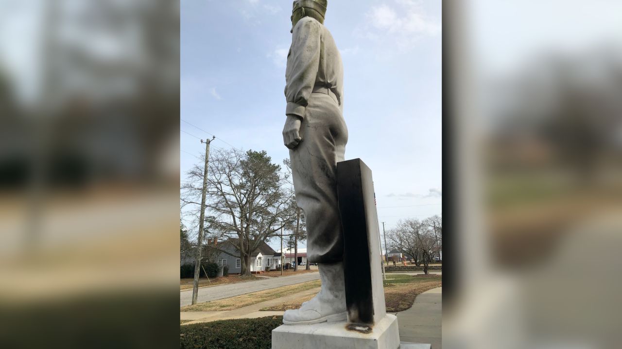 general lee statue north carolina vandalized