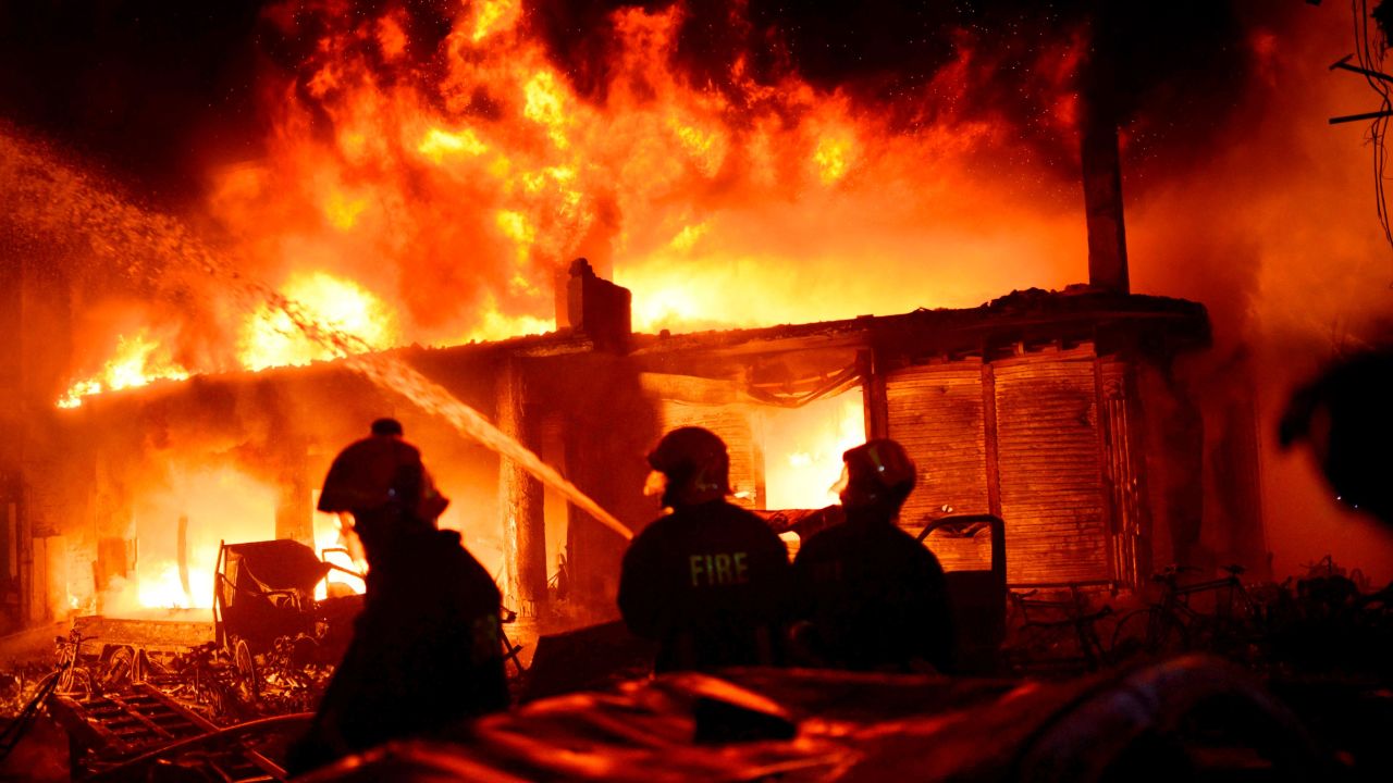 Firefighters try to douse a fire that was <a href="https://www.cnn.com/2019/02/20/asia/dhaka-apartment-fire-intl/index.html" target="_blank">tearing through apartment buildings and chemical warehouses</a> in a historic part of Dhaka, Bangladesh, on Wednesday, February 20. At least 78 people were killed and 50 were injured, according to Mohammed Nurul Islam, a senior official with the Home Affairs Ministry.