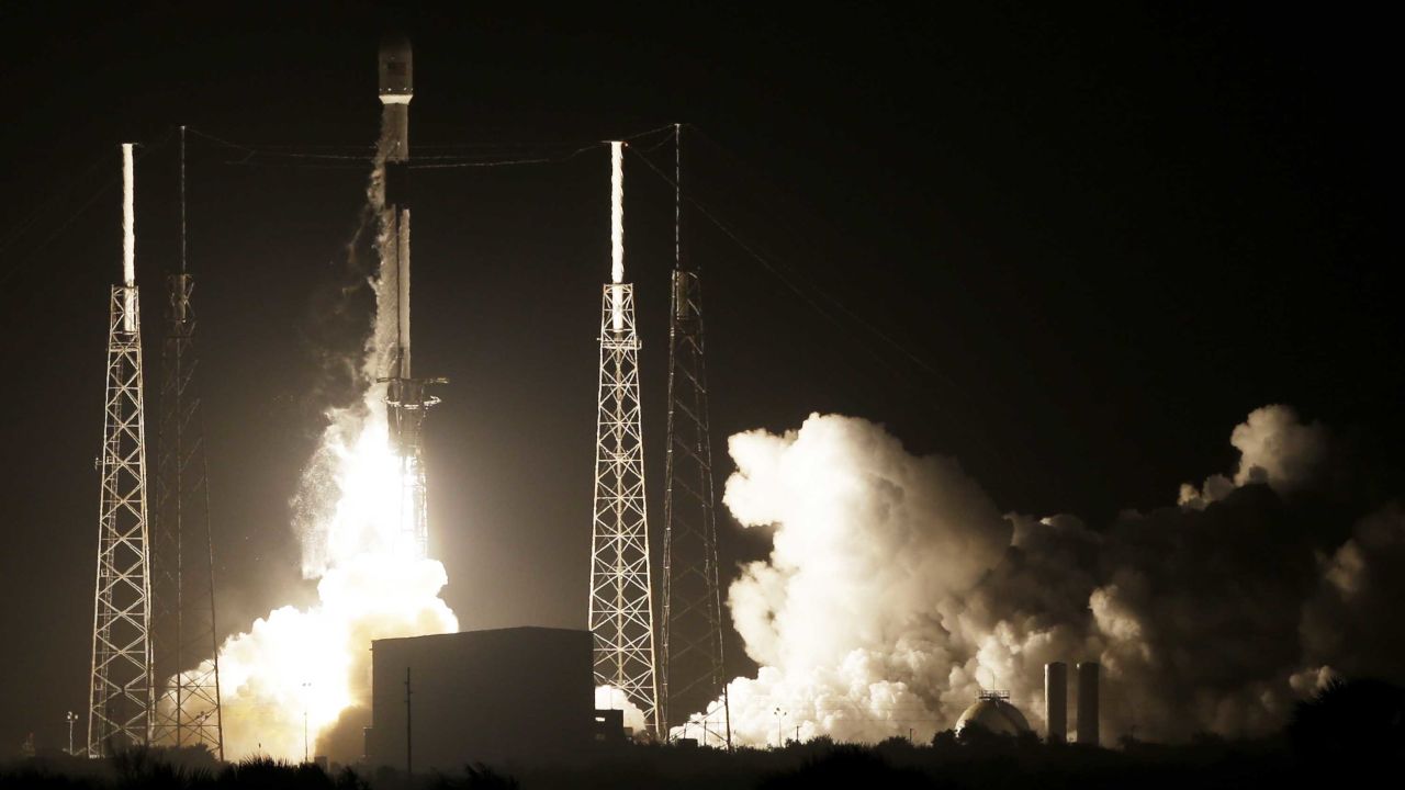 A SpaceX Falcon 9 rocket lifts off with Israel's Lunar Lander and an Indonesian communications satellite.