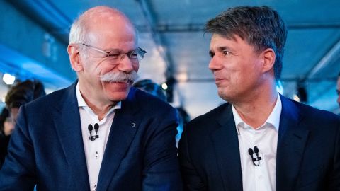Daimler boss Dieter Zetsche meets BMW chairman Harald Krüger in Berlin.