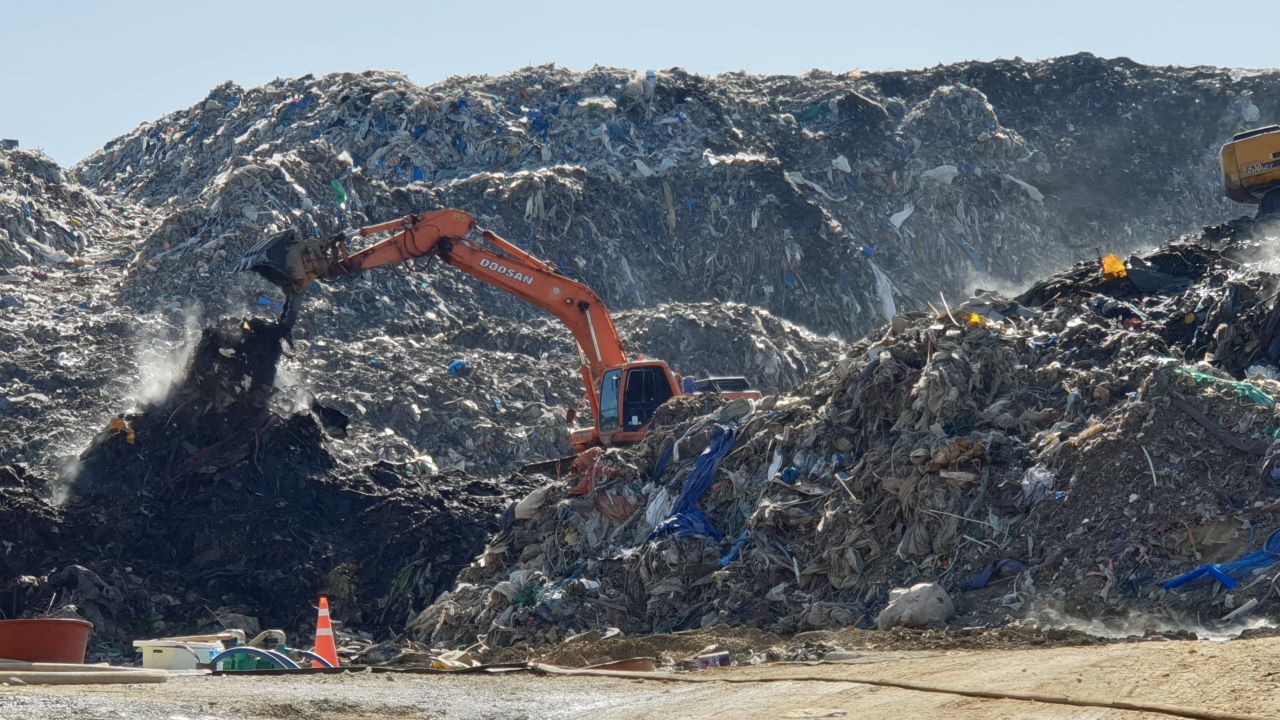 The manager of the site had a permit to dump 2,000 tons of waste, the site holds more than 80 times that now.