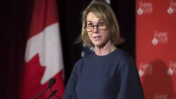Kelly Craft, U.S. Ambassador to Canada, speaks about NAFTA and Canada-US relations at an Empire Club meeting in Toronto on Wednesday, April 4, 2018. (Chris Donovan/The Canadian Press via AP)