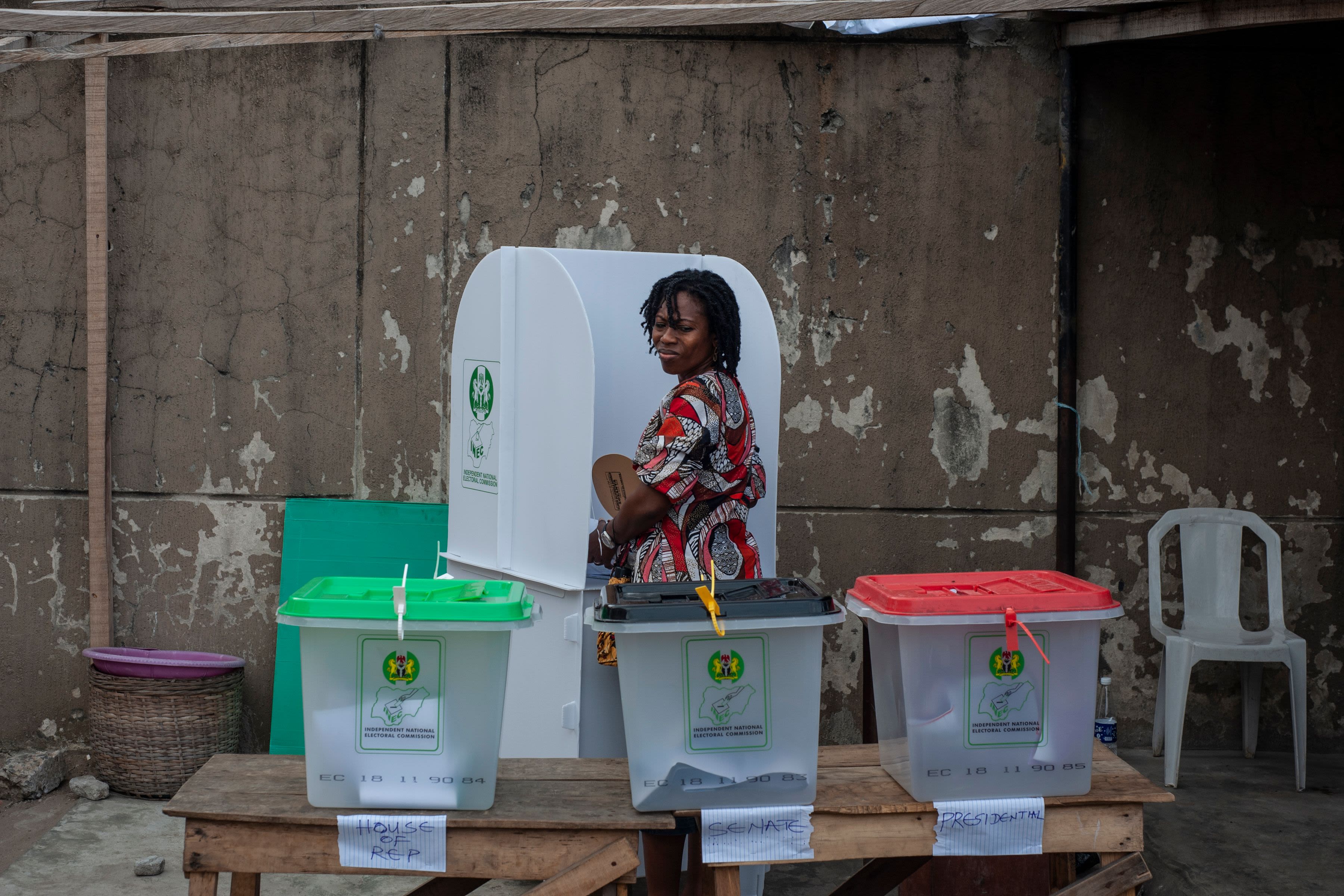 Permanent voters cards at a distribution centre in Lagos, ahead of