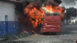 venezuela bus fire