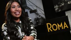 Mexican actress Yalitza Aparicio speaks during an interview with AFP in Mexico City on January 29, 2019. - Aparicio, an indigenous Mexican woman, earned a best-actress nomination for the Oscars for her role in the Netflix film Roma. (Photo by RODRIGO ARANGUA / AFP)        (Photo credit should read RODRIGO ARANGUA/AFP/Getty Images)