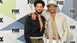 NEW YORK, NY - MAY 14:  Actors Jussie Smollett (L) and Terrence Howard attend the 2018 Fox Network Upfront at Wollman Rink, Central Park on May 14, 2018 in New York City.  (Photo by Dia Dipasupil/Getty Images)