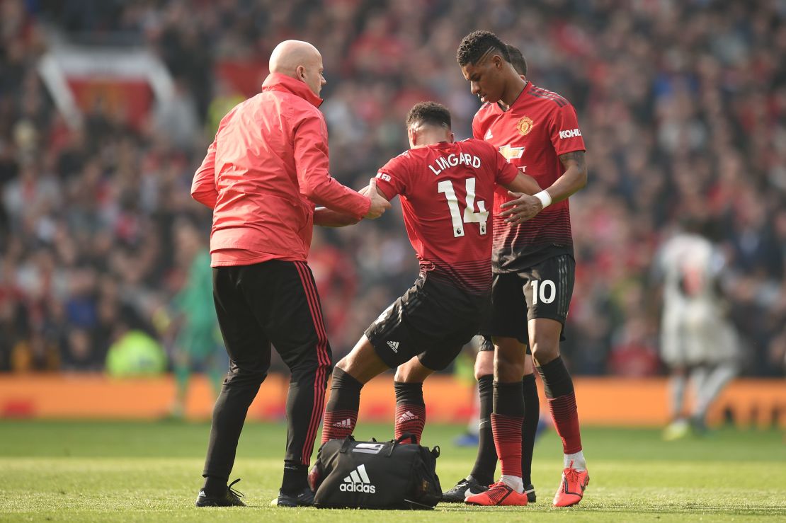 Jesse Lingard was one of three Manchester United players to be substituted in the first half due to injury against Liverpool. 