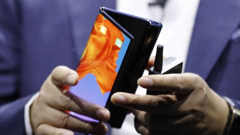 Huawei launched the Mate X fin Barcelona on Sunday.