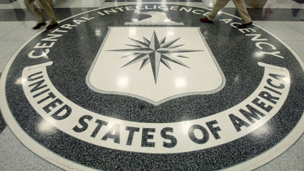 In this July 9, 2004, file photo, the CIA symbol is shown on the floor of CIA headquarters in Langley, Virginia.
