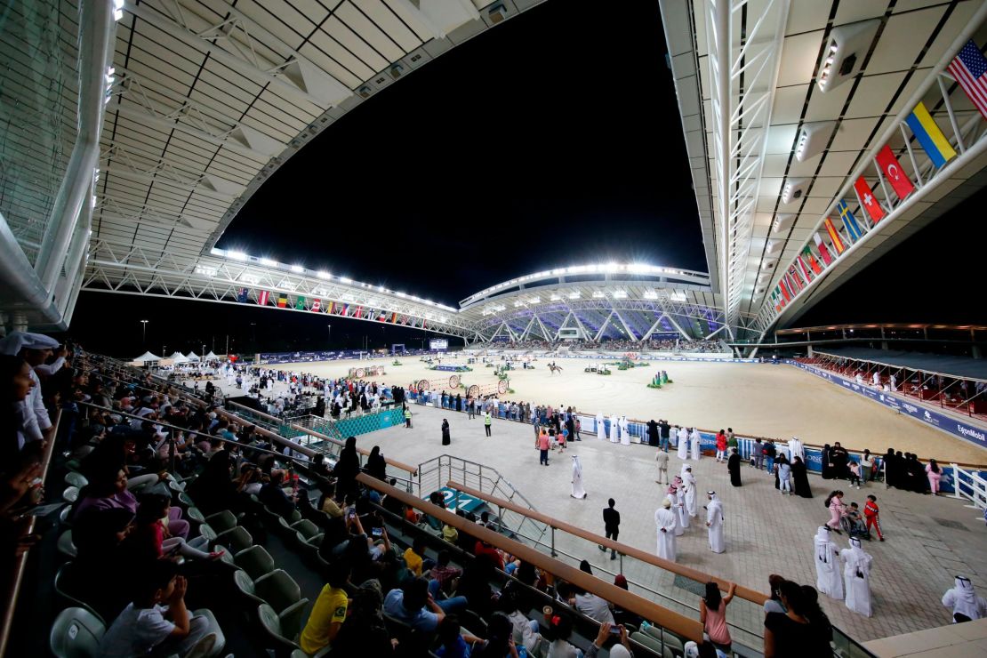 The prestigious Al Shaqab arena in Doha, Qatar.