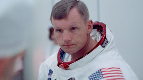 Neil Armstrong, the first human to walk on the moon.