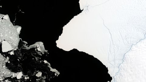 Antarctica's Brunt Ice Shelf pictured by NASA in January 2019.