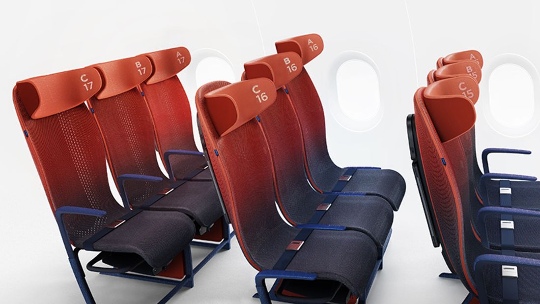 <strong>No reclining:</strong> Each seat is in a fixed position. Comfort is achieved not by reclining, but by the occupant controlling the settings for their specific seat.